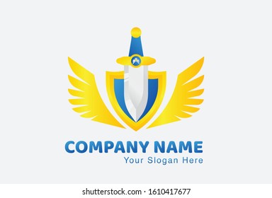 this is the sword logo. This logo is very elegant. EPS 10. Can be used as a logo, icon, element, banner, poster, brochure or background.
