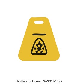 This symbol is designed to be highly visible and eye-catching from a distance, even in less than ideal lighting conditions.