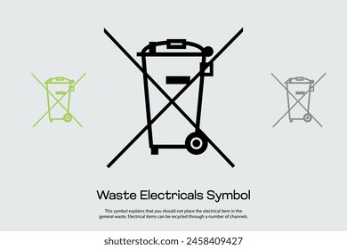 Este símbolo explica que no debe colocar el elemento eléctrico en los residuos generales. Los artículos eléctricos se pueden reciclar a través de una serie de canales. Para que los diseñadores lo usen en el embalaje