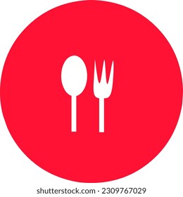 This is a symbol in the form of a spoon and fork suitable for a logo for a business in the culinary field Or the like