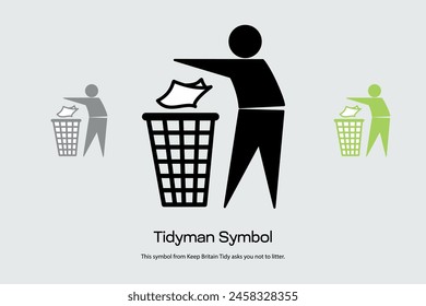 This symbol from Keep Britain Tidy asks you not to litter. For designers to use in packaging.