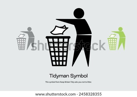 This symbol from Keep Britain Tidy asks you not to litter. For designers to use in packaging.