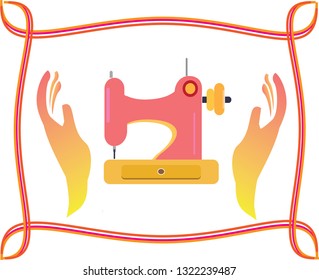 This is a symbol of the logo of the industry engaged in sewing or textile clothing industry
