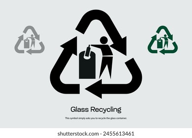 This symbol simply asks you to recycle the glass container. For designers to apply in packaging