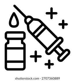 Este icono de la jeringa es adecuado para la farmacia.