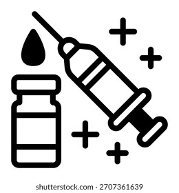 Este icono de la jeringa es adecuado para la farmacia.