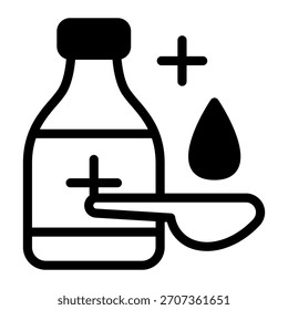 Dieses Sirup-Symbol ist für die Apotheke geeignet.