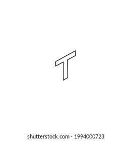 This is a T letter logo in vector with white Background.