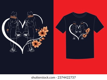 This t shirt design is completely vector design