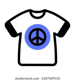 This T shirt icon is suitable for Peace Day, etc.