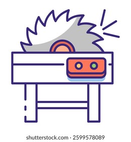 This Table saw icon is suitable for May Day, Labour Day, etc