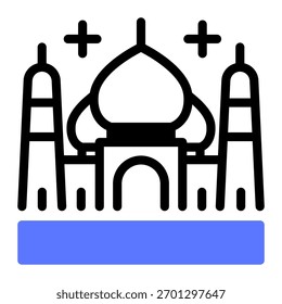 Dieses Taj Mahal Icon ist geeignet für Indien Kultur.