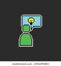 this is talk icon in pixel art with simple color and black background ,this item good for presentations,stickers, icons, t shirt design,game asset,logo and your project.