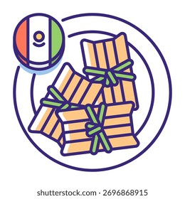 This Tamale icon is suitable for Mexico Country, etc.