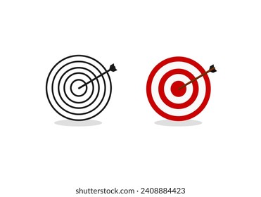 This Target Success icon vector features a target symbol that reflects goals and achievements. Designed with clean and crisp vector elements, this icon depicts the concept of success 