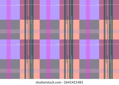This tartan plaid fabric features soft and warm tones of light pink, light purple, and gray, creating a gentle and soothing feel, suitable for fashion and home decor.