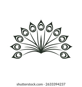 Este Vector de pavo real listo para el tatuaje muestra líneas limpias y elegancia, perfecto tanto para uso impreso como digital