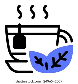 This Tea icon is suitable for coffee, coffee shop, beverage, etc.