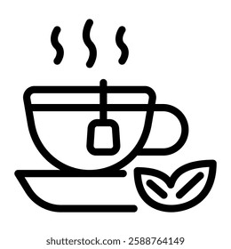 This Tea icon is suitable for Restaurant Menu, Food, etc