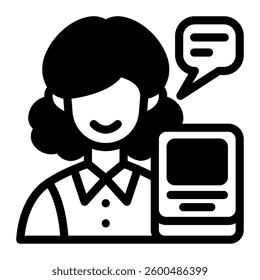 This Teacher icon is suitable for School, Education, Edutainment, etc