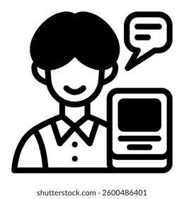 This Teacher icon is suitable for School, Education, Edutainment, etc