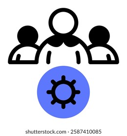 This Team support icon is suitable for Business Motivation, Business Improvement, etc.
