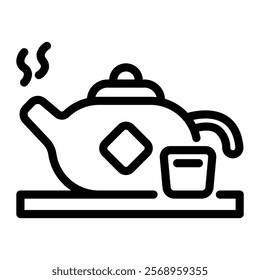 This Teapot icon is suitable for Chinese New Year, Lunar Festival or other Chinese Festival, etc.