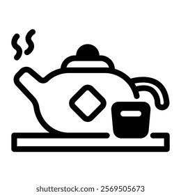 This Teapot icon is suitable for Chinese New Year, Lunar Festival or other Chinese Festival, etc.