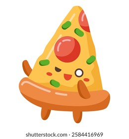 This teasing pizza illustration is suitable for Ramadan Islamic event etc