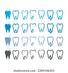 This teeth vector set is a comprehensive collection of high-quality dental designs, perfect for creating professional and informative graphics.