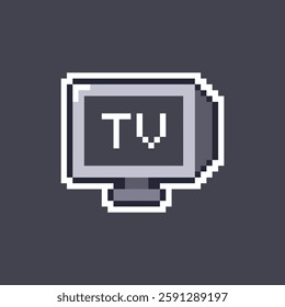 this is television icon in pixel art with colorful color and this item good for presentations,stickers, icons, t shirt design,game asset,logo and your project.
