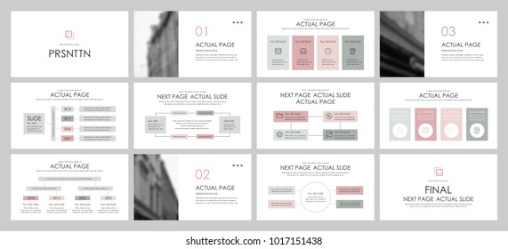 This template is the best as a business presentation, used in marketing and advertising, flyer and banner, the annual report. Grey, pink and black elements on a dark grey background
