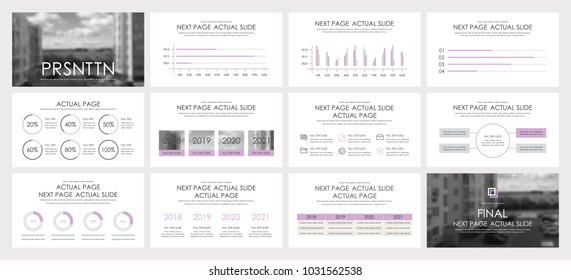 This template is the best as a business presentation, used in marketing and advertising, flyer and banner, the annual report. Grey, pink and black elements on a dark grey background
