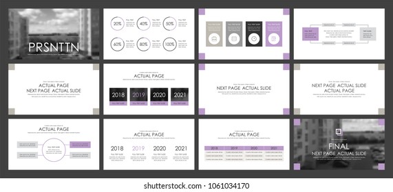 This template is the best as a business presentation, used in marketing and advertising, flyer and banner, the annual report. Grey elements on a dark grey background