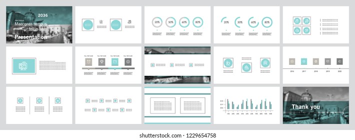 This template is the best as a business presentation, used in marketing and advertising, flyer and banner, the annual report. Grey, blue and black elements on a dark grey background

