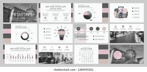 This template is the best as a business presentation, used in marketing and advertising, flyer and banner, the annual report. Grey and black elements on a dark grey background
