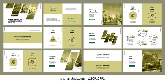 This template is the best as a business presentation, used in marketing and advertising, flyer and banner, the annual report. Grey and black elements on a dark grey background


