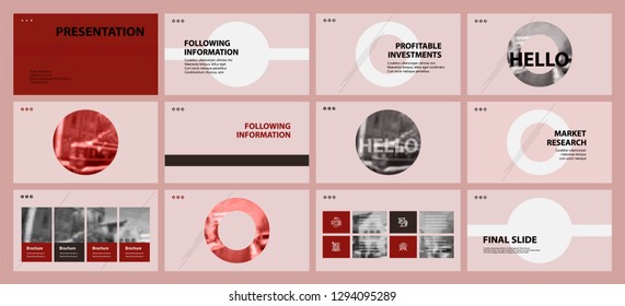 This template is the best as a business presentation, used in marketing and advertising, flyer and banner, the annual report. Elements on a dark grey background
