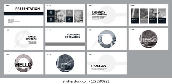 This template is the best as a business presentation, used in marketing and advertising, flyer and banner, the annual report. Elements on a dark grey background