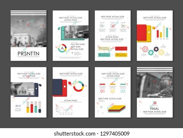 This template is the best as a business presentation, used in marketing and advertising, flyer and banner, the annual report. Elements on a dark grey background