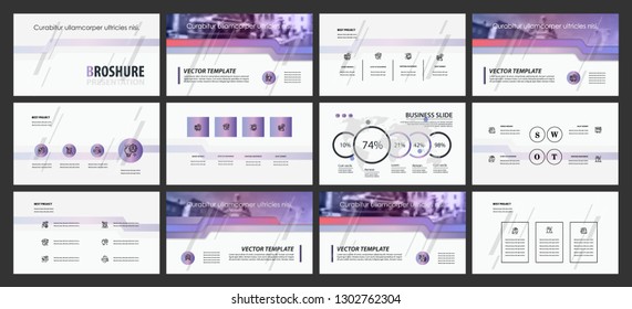 This template is the best as a business presentation, used in marketing and advertising, flyer and banner, the annual report. Elements on a dark grey background