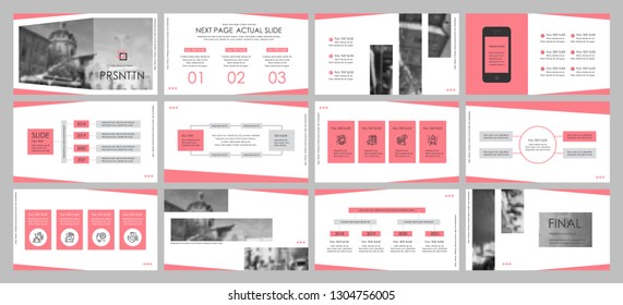 This template is the best as a business presentation, used in marketing and advertising, flyer and banner, the annual report. Elements on a dark grey background
