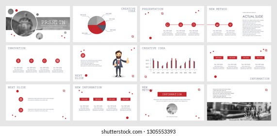 This template is the best as a business presentation, used in marketing and advertising, flyer and banner, the annual report. Elements on a dark grey background