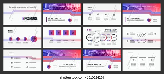 This template is the best as a business presentation, used in marketing and advertising, flyer and banner, the annual report. Elements on a dark grey background