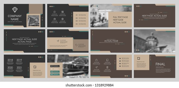 This template is the best as a business presentation, used in marketing and advertising, flyer and banner, the annual report. Elements on a dark grey background