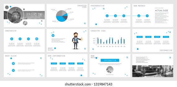 This template is the best as a business presentation, used in marketing and advertising, flyer and banner, the annual report. Elements on a dark grey background