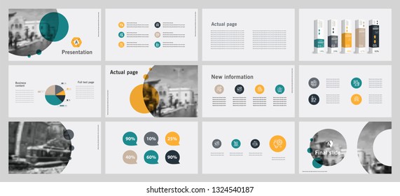 This template is the best as a business presentation, used in marketing and advertising, flyer and banner, the annual report. Elements on a dark grey background