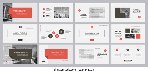 This template is the best as a business presentation, used in marketing and advertising, flyer and banner, the annual report. Elements on a dark grey background