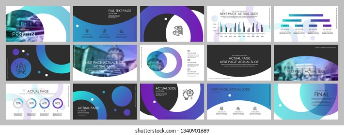 This template is the best as a business presentation, used in marketing and advertising, flyer and banner, the annual report. Grey and black elements on a dark grey background
