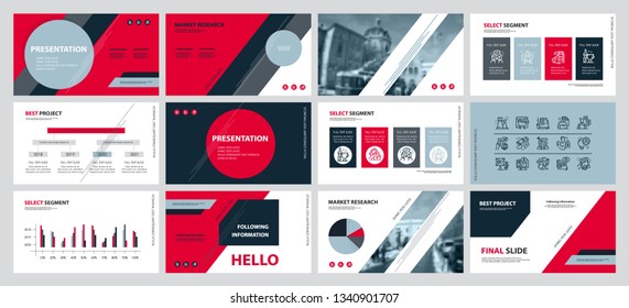 This template is the best as a business presentation, used in marketing and advertising, flyer and banner, the annual report. Grey and black elements on a dark grey background
